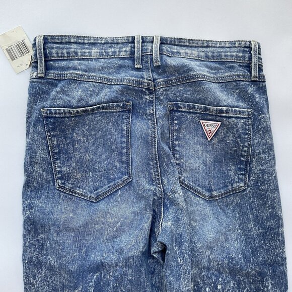 Guess Women’s 1981 High Rise Skinny Jeans Brit Pop Light Blue Acid Wash Size 28 - Picture 14 of 16